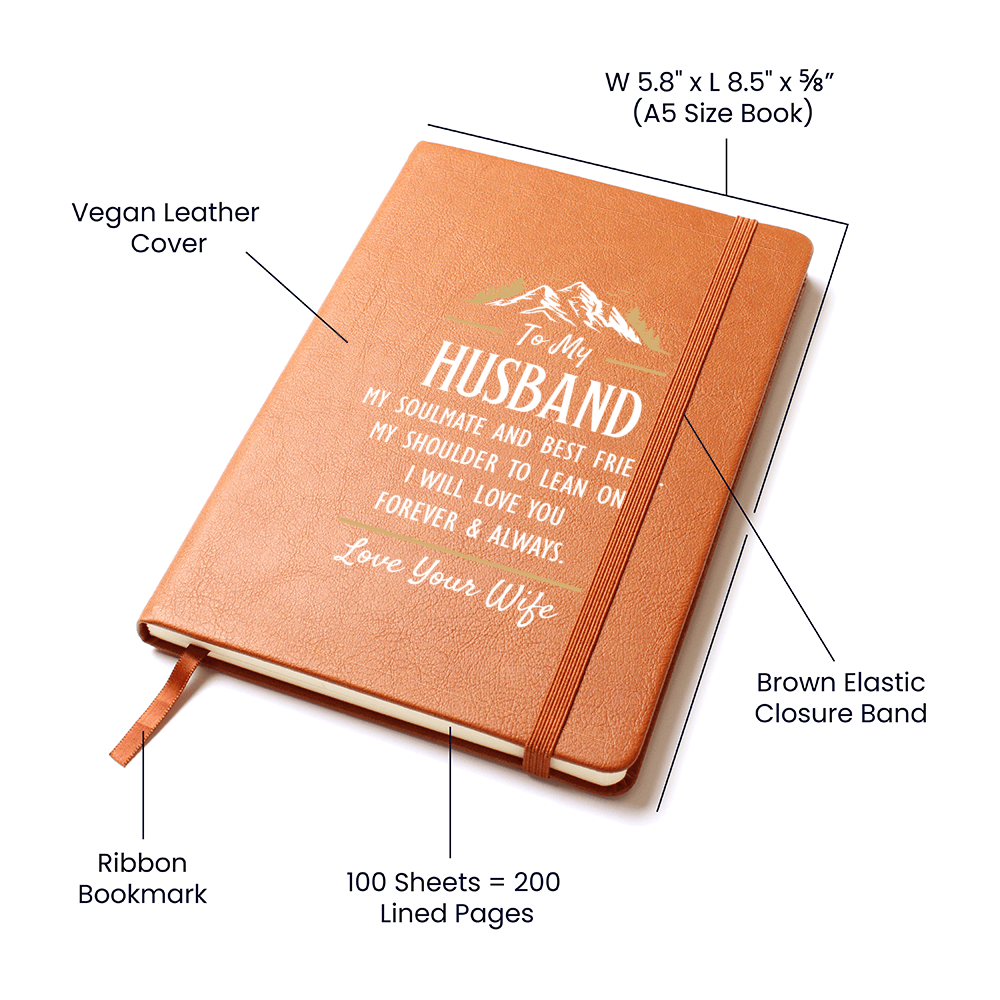 My Soulmate and Best Friend - Leather Journal