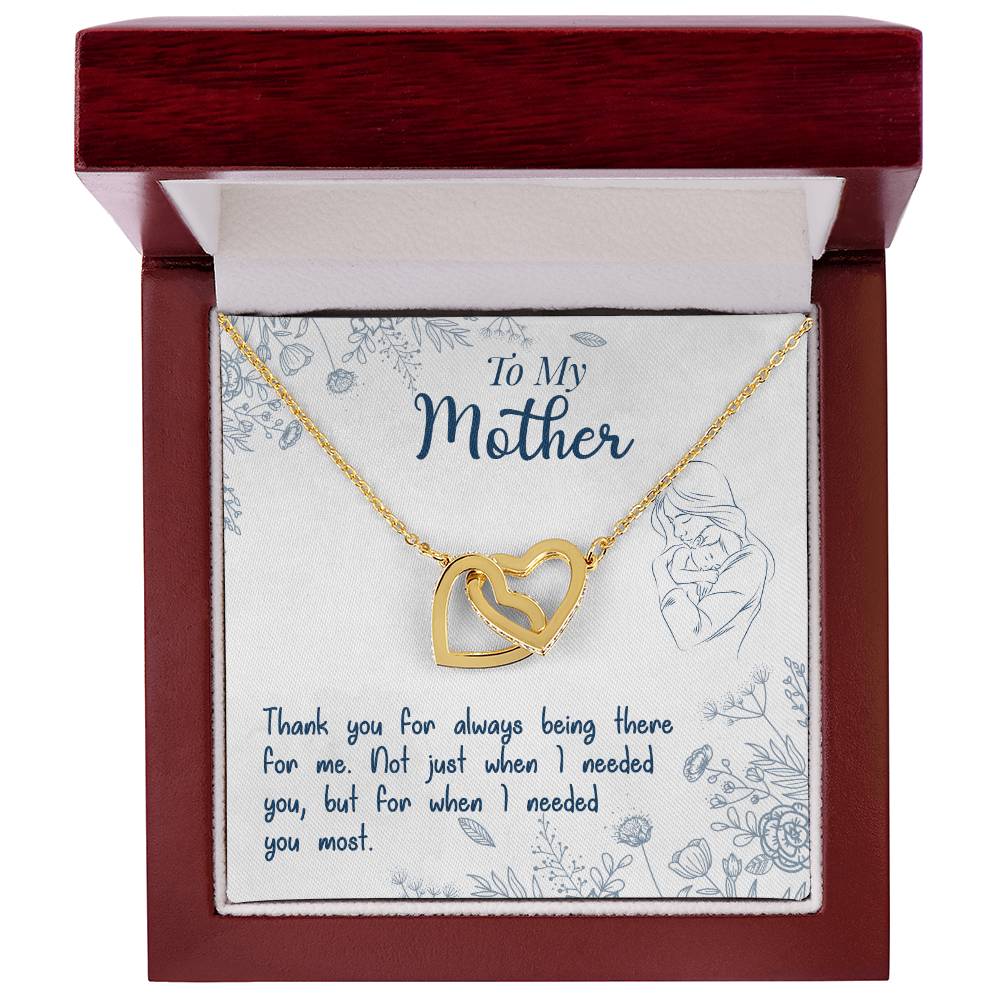 Thank You For Always Being There - Interlocking Hearts Necklace